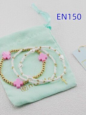 Enewton Pink Cross Bracelet Set